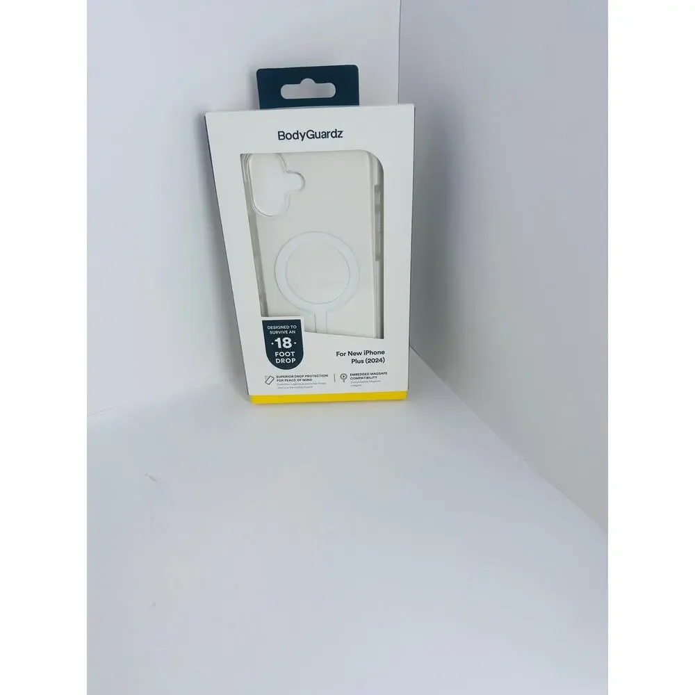 BodyGuardz Ace Pro iPhone 16 Plus Clear/White MagSafe Case NWT